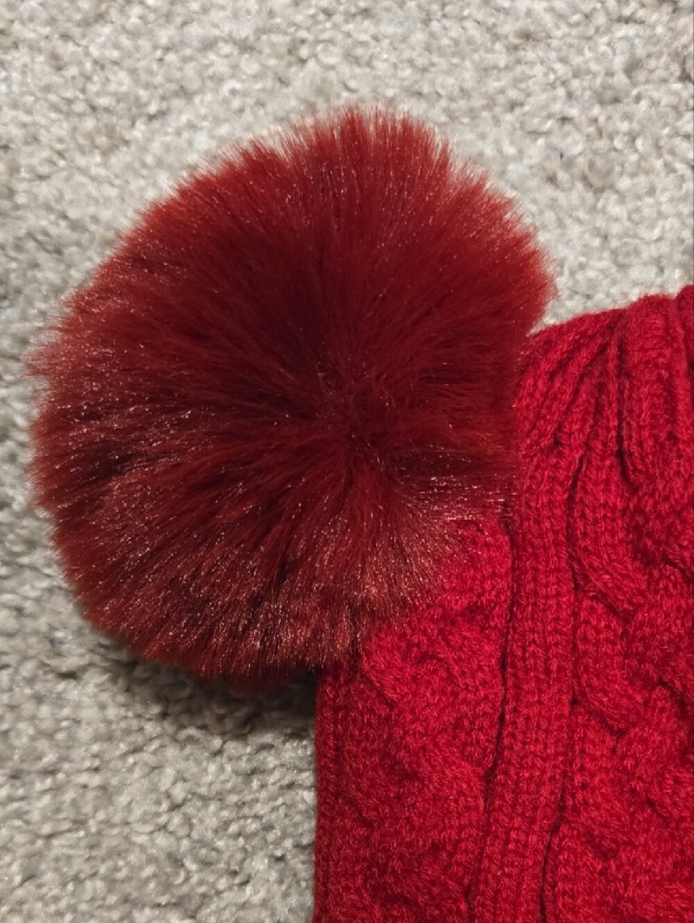 Red Knit Beanie - Picture 2 of 3